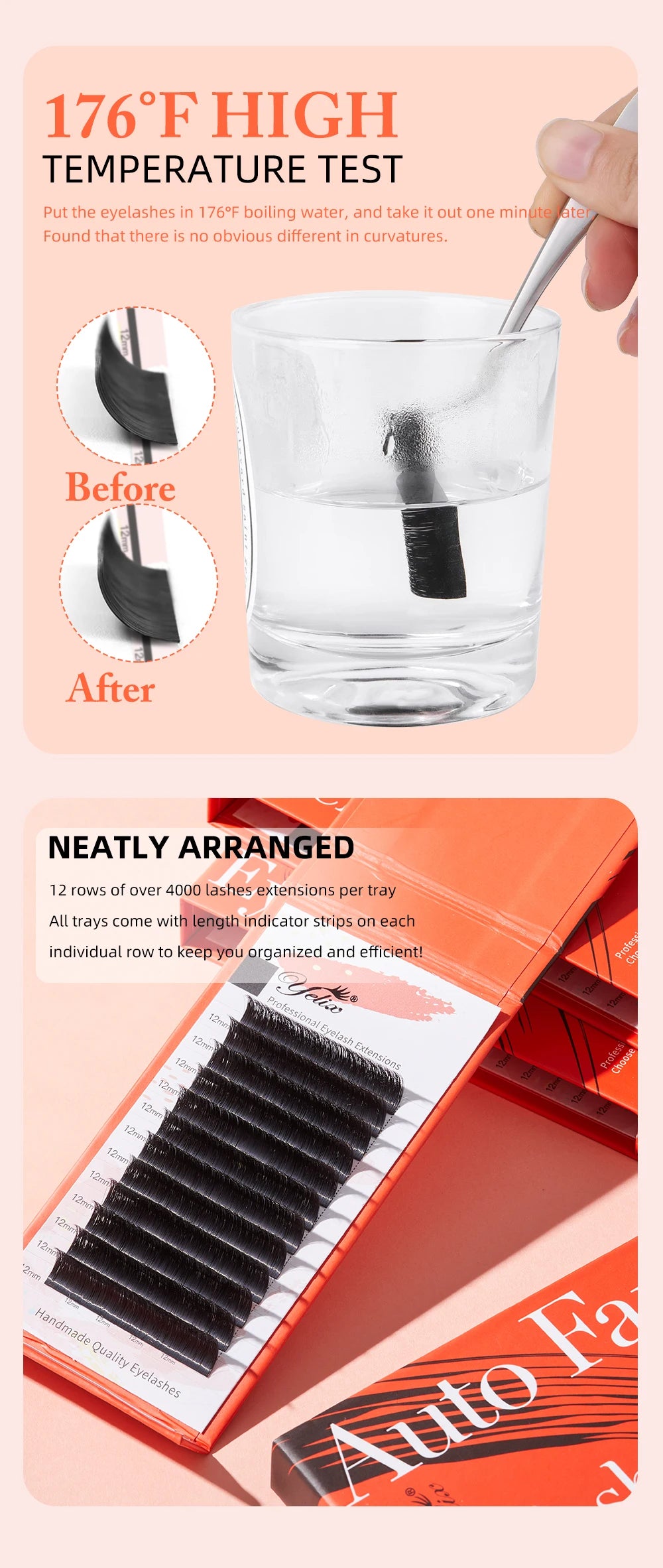 Extensions de Cils Volume Yelix – Easy Fan Noir Mat D Curl (8 à 15 mm) - Blinksy